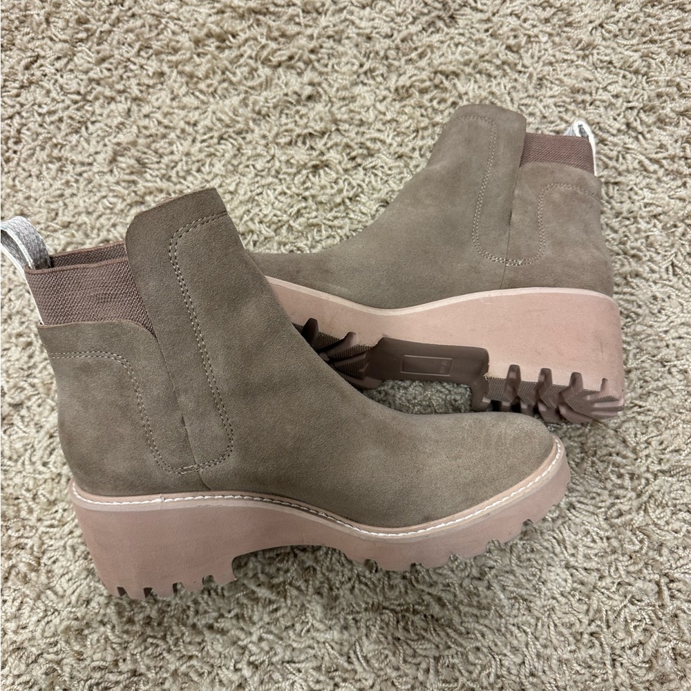 Dolce Vita Taupe Ankle Booties